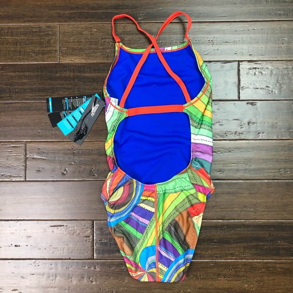 Speedo One Piece Swimsuit Multicolor New - Picture 4 of 8